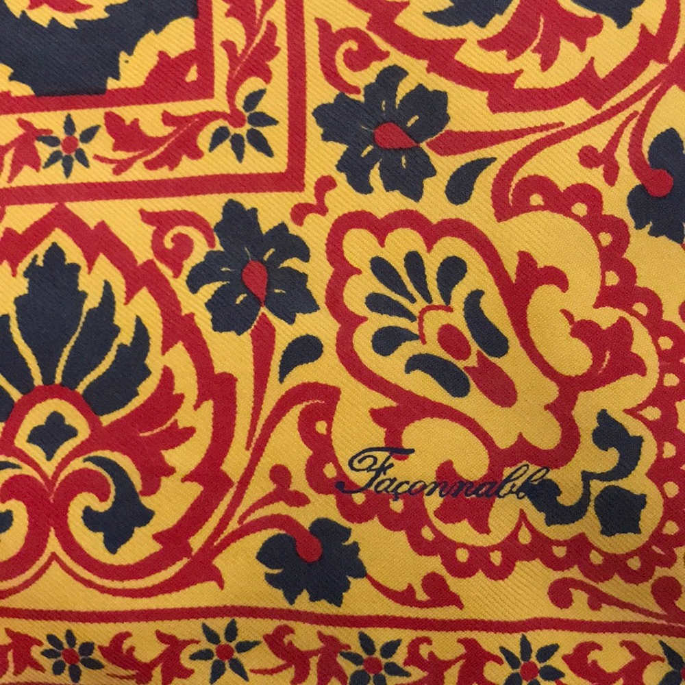 Silk twill Faconnable Scarf